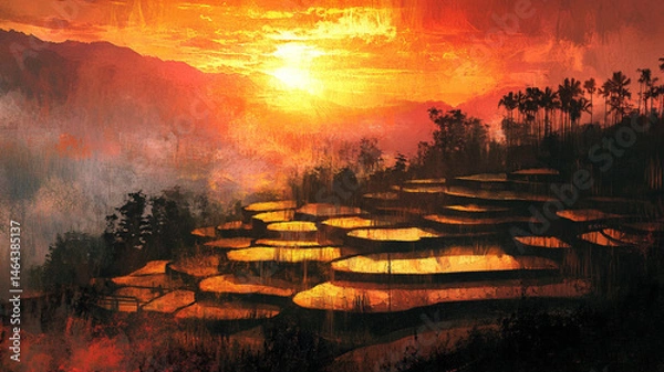 Obraz fire in the forest