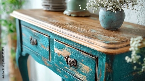 Obraz Transform your furniture with chalk paint for a stunning vintage look that enhances any space beautifully.