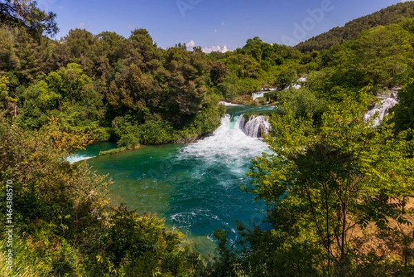 Obraz Tranquil Mountain Landscape with Water Reflections