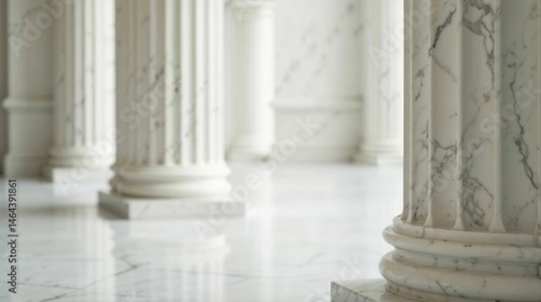 Obraz Close-up of marble columns in classical architecture