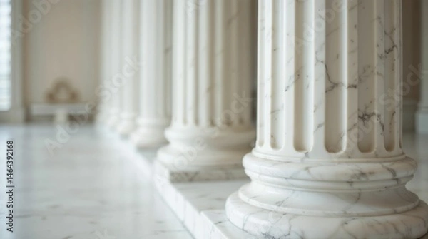 Fototapeta Classic Marble Pillars with Organic Vein Patterns