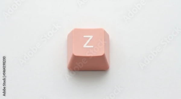 Fototapeta Single Pastel Pink 'Z' Keycap: AI-