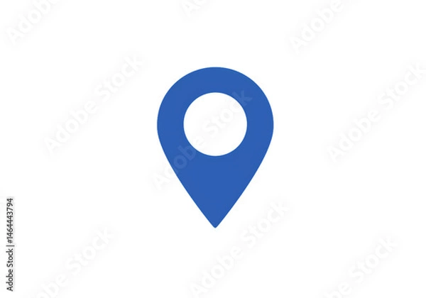 Fototapeta Simple Blue Location Pin Icon Free Download  Usage isolated on transparent background