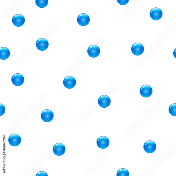 Obraz Water bubble seamless pattern background, vector