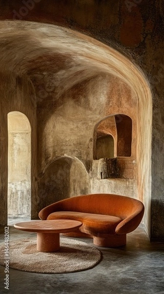 Fototapeta Rustic Modern Sofa and Coffee Table