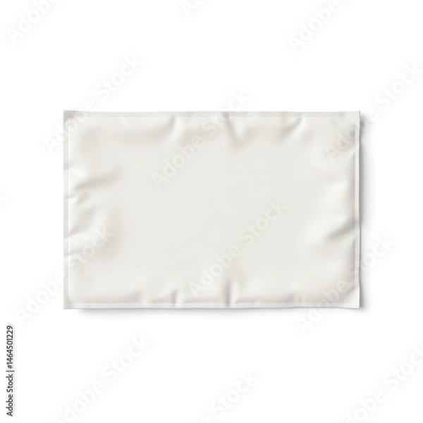 Obraz Blank logo mockup on fabric patch isolated white