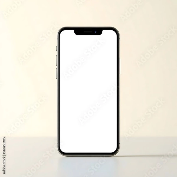 Obraz Minimal blank logo mockup on mobile phone screen
