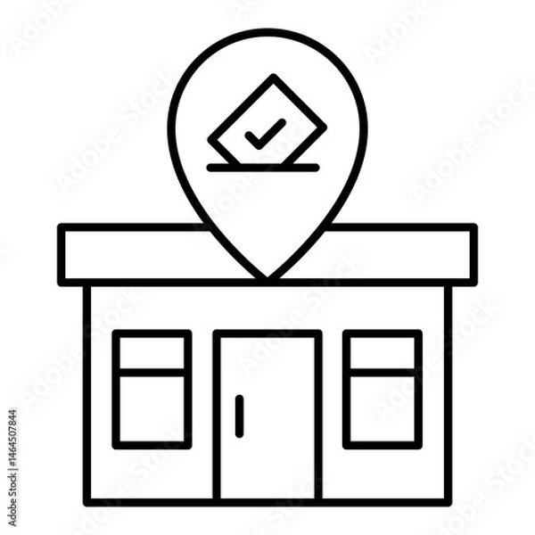 Obraz Polling Place line icon
