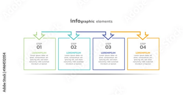 Fototapeta Background business infographic elements for the presentation