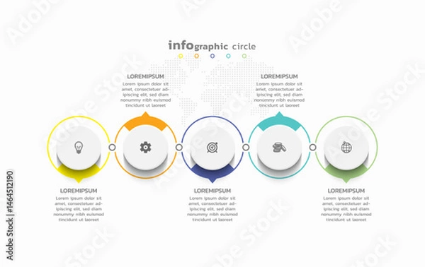 Fototapeta Background business infographic elements for the presentation