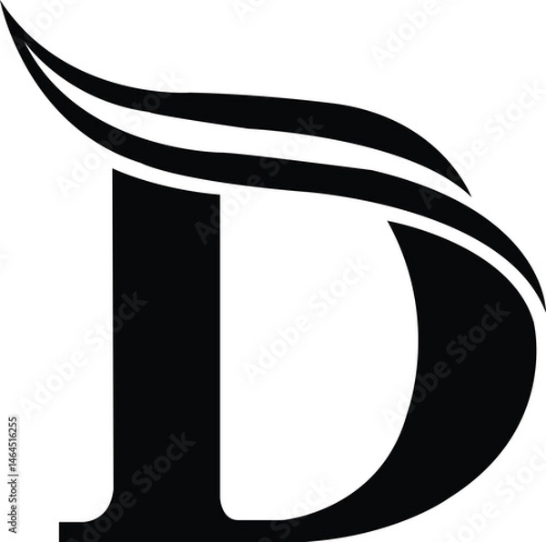 Obraz D Font Logo Design Top