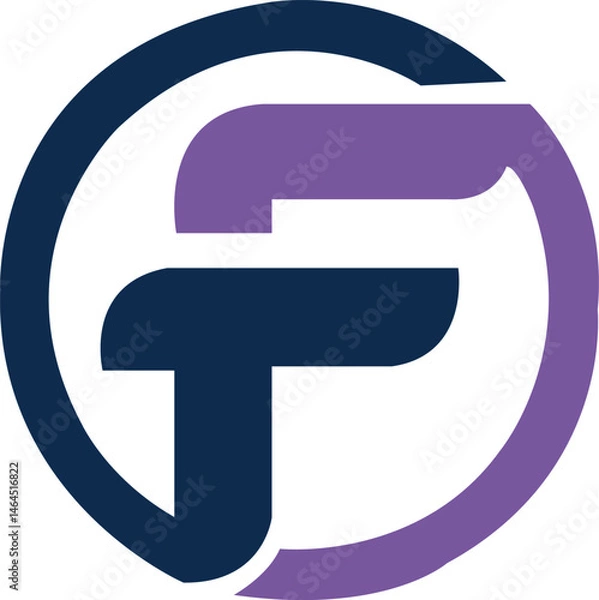 Fototapeta  F Font Logo Design Top