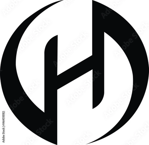 Obraz  H Font Logo Design Top