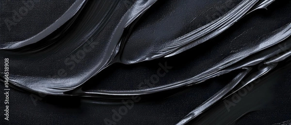 Obraz Close Up View Of Black Cosmetic Mask Texture