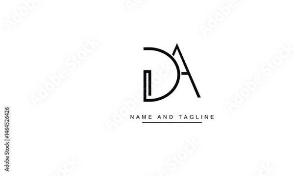 Obraz AD, DA Abstract Letters Logo Monogram
