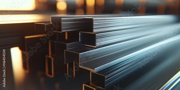 Obraz Stacked Metal Beams
