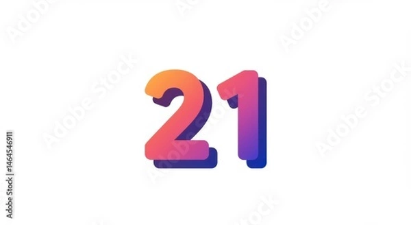 Fototapeta Gradient Number 21 Illustration