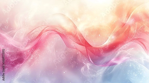 Fototapeta Soft and dreamy pink and blue background creating a calm and aesthetic visual experience