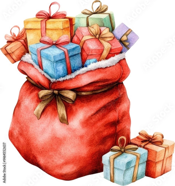 Obraz Colorful Gift Bag Filled with Presents
