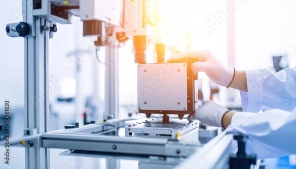 Fototapeta Automated Machine Inspection in Clean Room