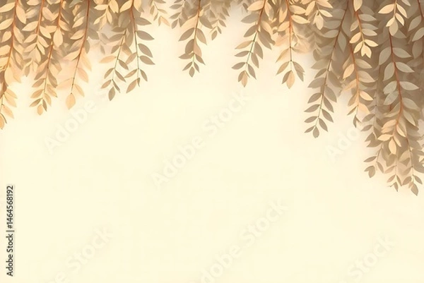 Obraz Minimalist Sage Leaf Background for Calm