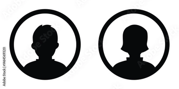 Obraz Default avatar profile icon male and female, men and women vector illustration