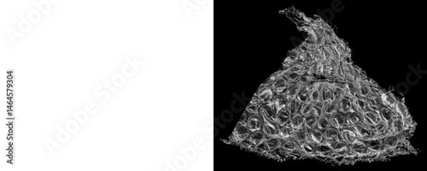 Fototapeta Torn Bubble Wrap Texture for Packaging Design Projects on a Transparent or White Background