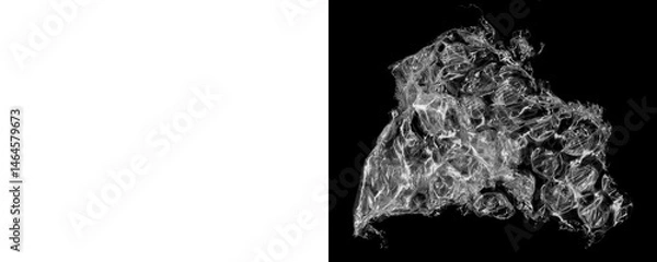 Fototapeta Transparent Bubble Wrap Overlay for Creative Packaging Mockups on a Transparent or White Background