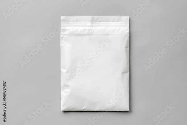Fototapeta White Resealable Poly Mailer Bag Packaging Mockup