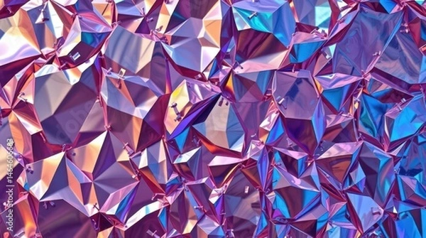 Obraz Colorful kaleidoscope of metallic textures creating an abstract masterpiece in a vibrant display of light and shapes