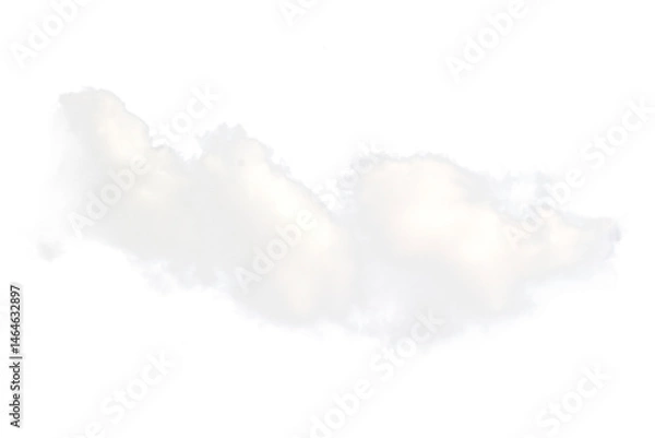 Obraz white cloud or smoke on white background