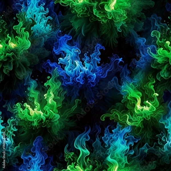 Fototapeta Dark green background and pattern