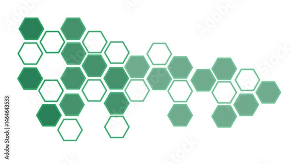 Fototapeta Abstract Geometric Hexagon Pattern. Minimalistic hexagon pattern in white and gray on background