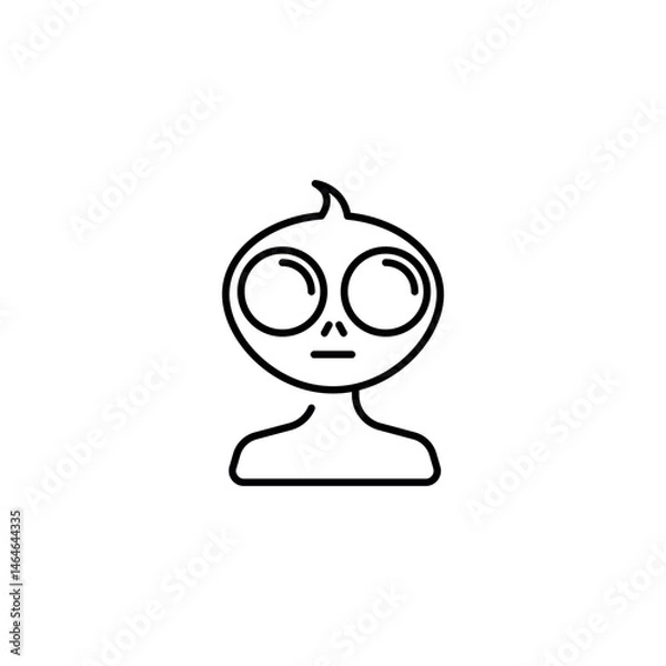 Fototapeta Alien icon. Simple alien icon for social media, app and web design. Vector illustration.