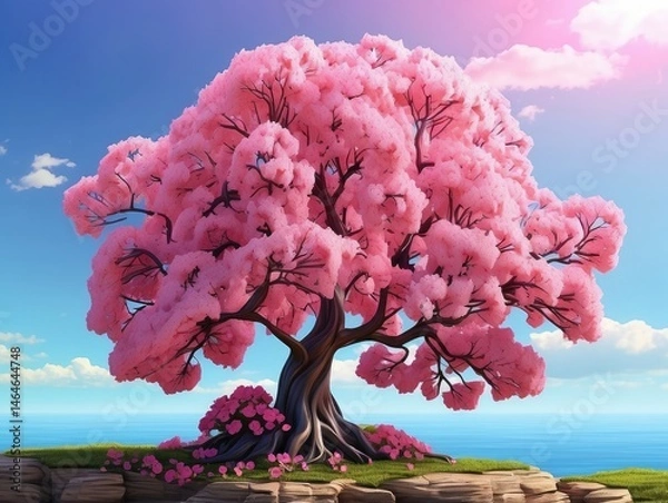 Fototapeta "Colorful Spring Blossoms in Art"