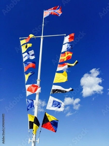 Obraz marine signal flags on a mast