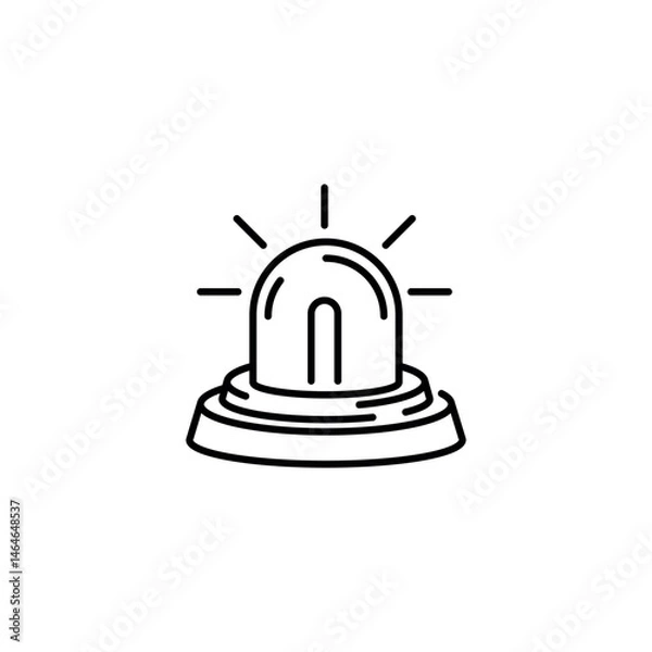 Fototapeta Emergency siren icon. Simple emergency siren icon for social media, app and web design. Vector illustration.