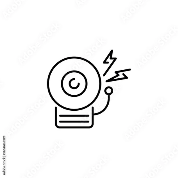 Fototapeta Alarm bell icon. Simple alarm bell icon for social media, app and web design. Vector illustration.