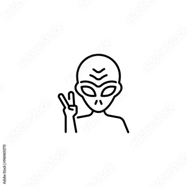 Fototapeta Alien icon. Simple alien icon for social media, app and web design. Vector illustration.