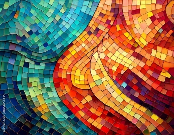 Fototapeta vibrant mosaic patterns