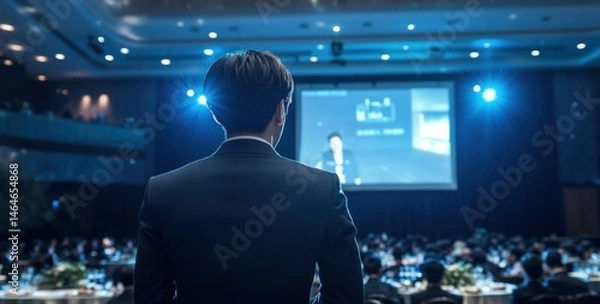 Fototapeta Business conference speaker