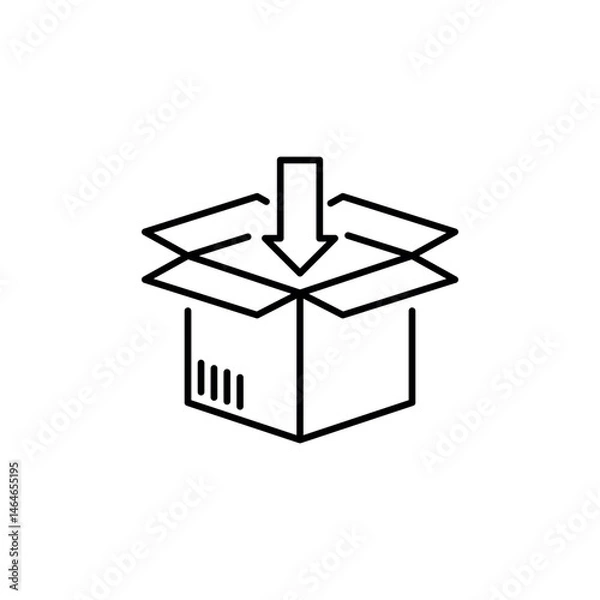 Fototapeta Package box icon. Simple package box icon for social media, app and web design. Vector illustration.