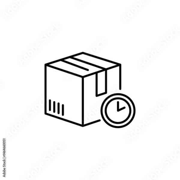 Fototapeta Delivery box icon. Simple delivery box icon for social media, app and web design. Vector illustration.