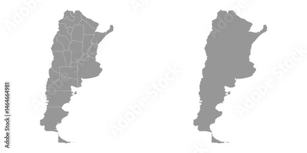 Fototapeta Argentina double map. Vector illustration.