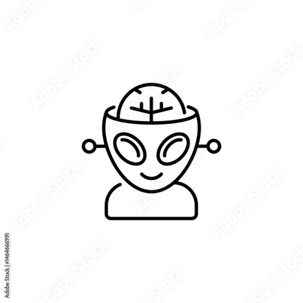 Fototapeta Alien icon. Simple alien icon for social media, app and web design. Vector illustration.