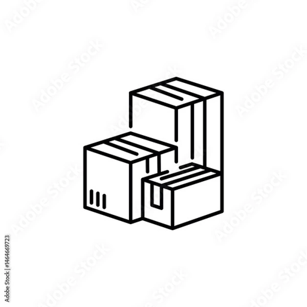 Fototapeta Boxes icon. Simple boxes icon for social media, app and web design. Vector illustration.