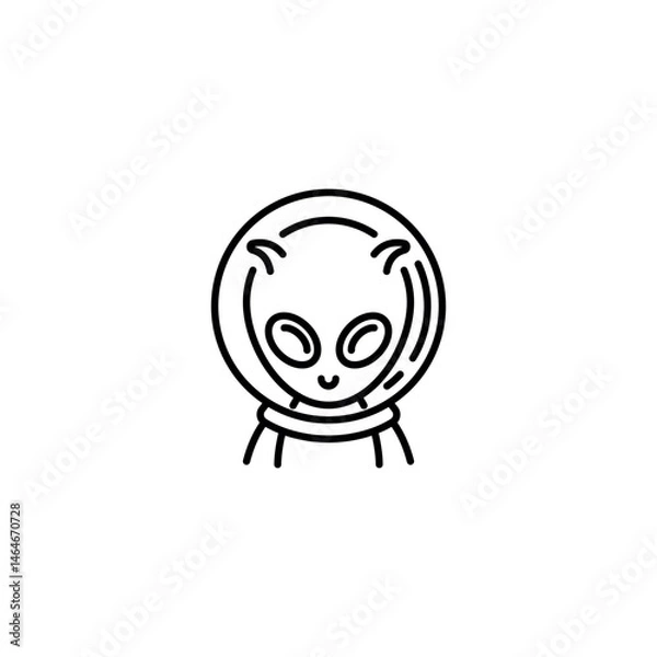 Fototapeta Alien icon. Simple alien icon for social media, app and web design. Vector illustration.
