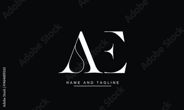 Obraz AE, EA Abstract Letters Logo Monogram