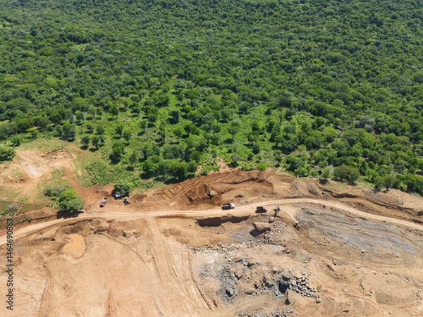 Obraz Rock mineral industrial quarry