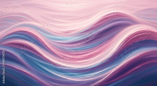 Obraz Gradient abstract waves on soft pastel colors	